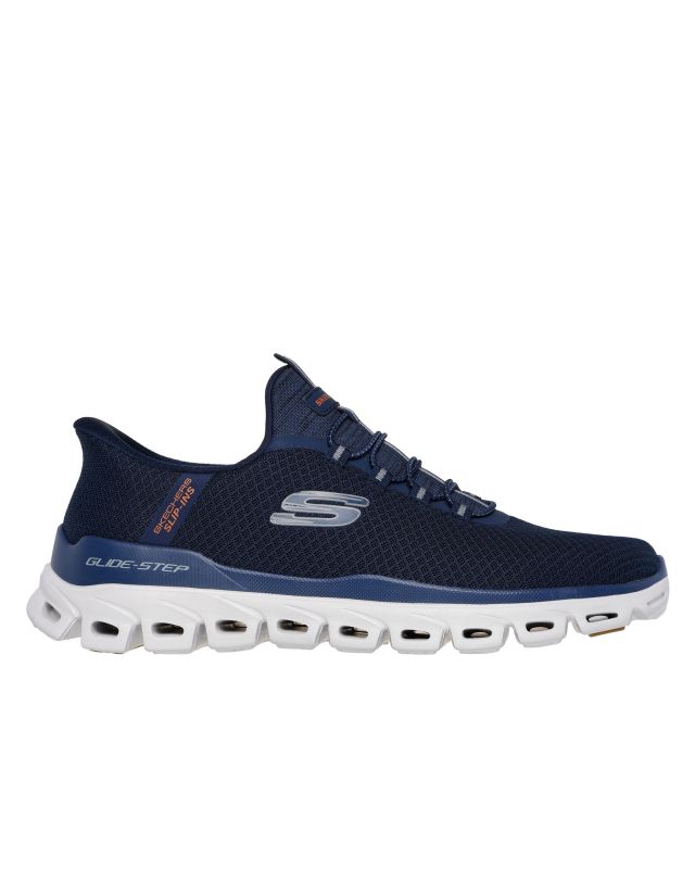 Product: SKECHERS - GLIDE - STEP - NOXUS - Sneakers blu con tomaia in mesh a rombi e lacci rotondi elasticizzati fissi (1 of 5)