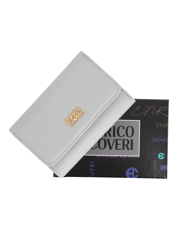 Product: ENRICO COVERI - Portafoglio grigio da donna con patta (1 of 3)