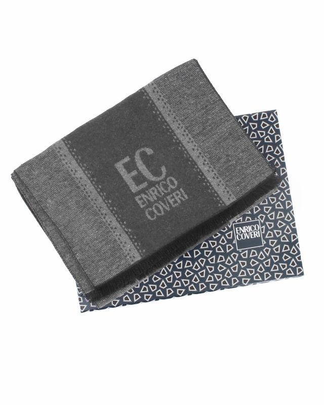Product: ENRICO COVERI - Sciarpa grigia con scatola regalo (1 of 3)