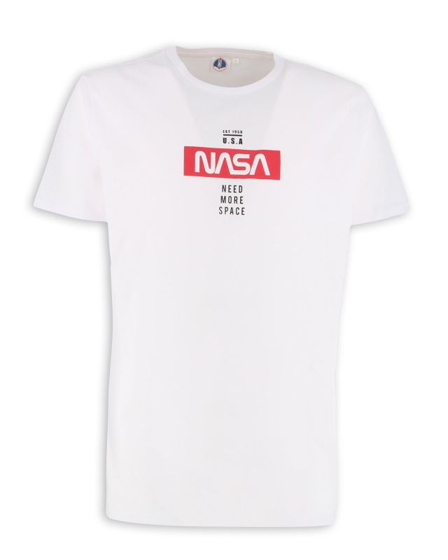 Product: NASA - Tshirt bianca da uomo con logo frontale -  JL052521 (1 of 2)