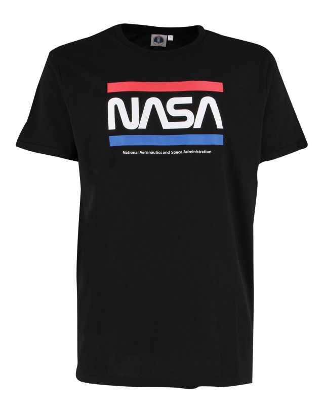 Product: NASA - Tshirt nera da uomo con logo frontale -  JL052522 (1 of 2)