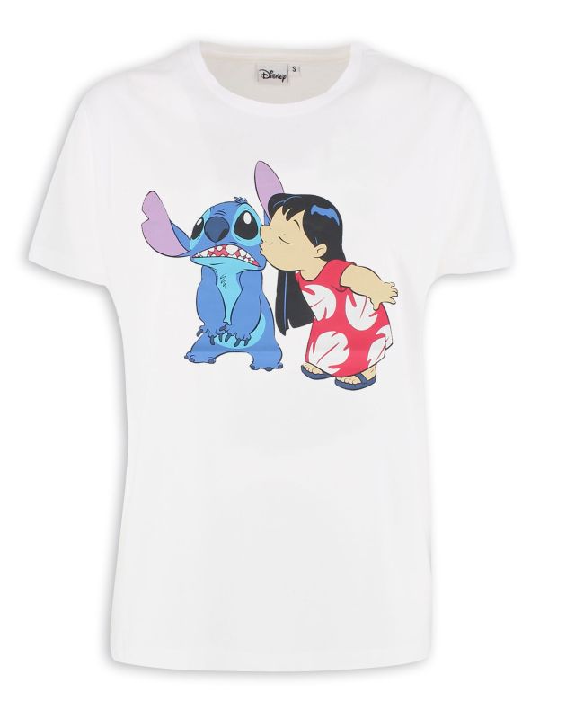 Product: LILO&STITCH - Tshirt bianca da donna con stampa Lilo&Stitch - JL052545 (1 of 2)