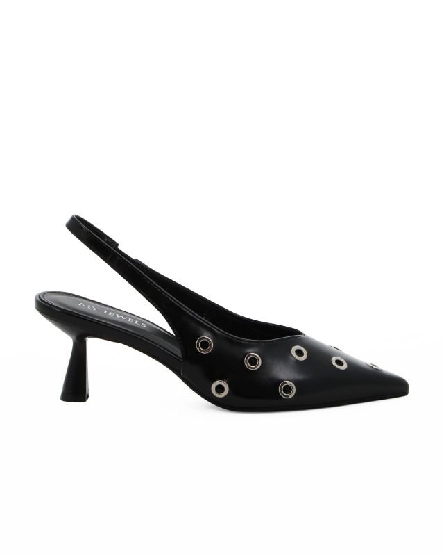 Product: MY JEWELS - Décolleté slingback nera, tacco 6CM (1 of 5)
