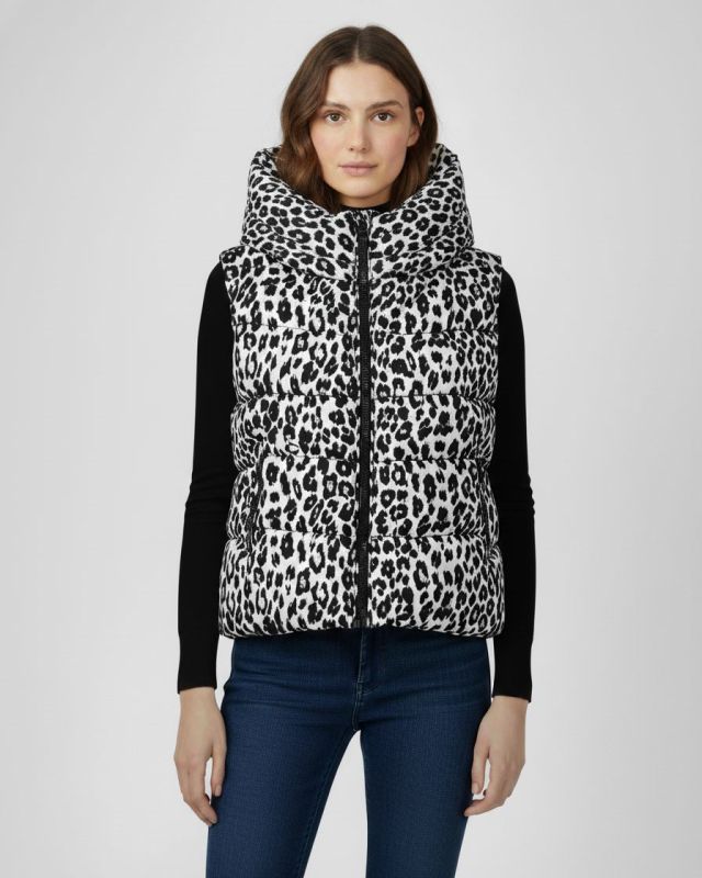 Product: BACHATA - Gilet maculato imbottito con cappuccio (1 of 6)