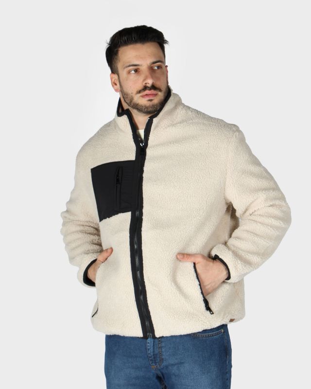 Product: ON SPIRIT - PILE  PANNA CON DETTAGLI NERI  DA UOMO IN SHERPA - ACACIO (1 of 5)