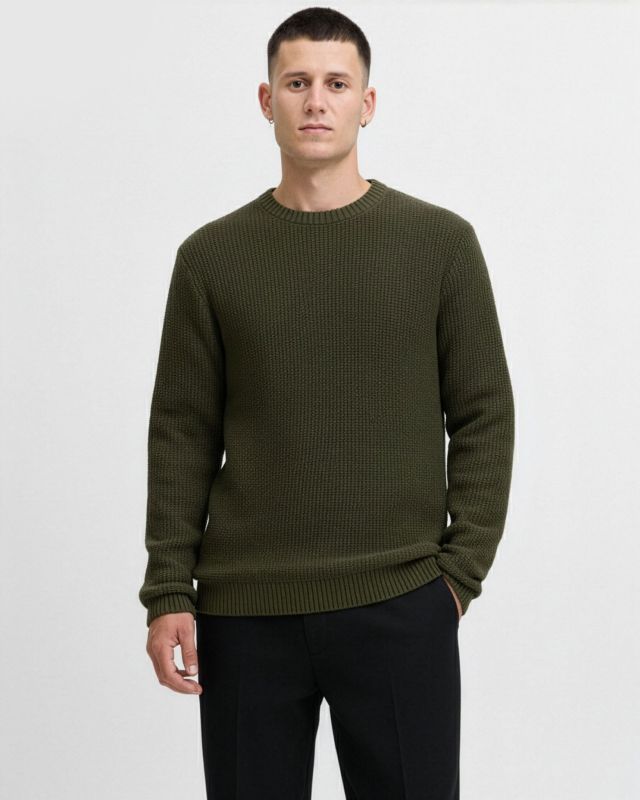 Product: JACK&JONES - MAGLIONE GIROCOLLO VERDE DA UOMO (1 of 4)