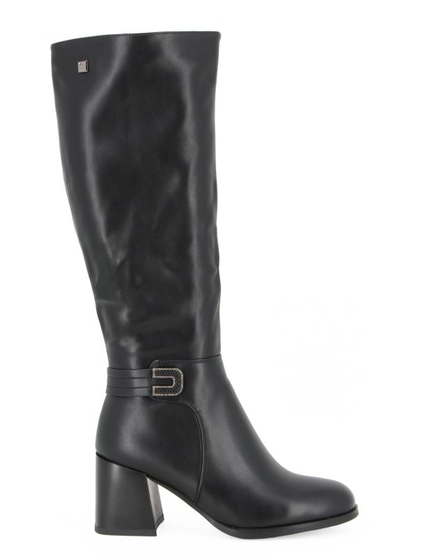 Product: MISS GLOBO - Stivale nero con zip laterale, tacco 7CM (1 of 4)