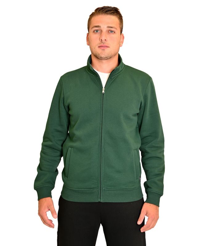 Product: KEY UP - FELPA VERDE DA UOMO FULL ZIP (1 of 5)
