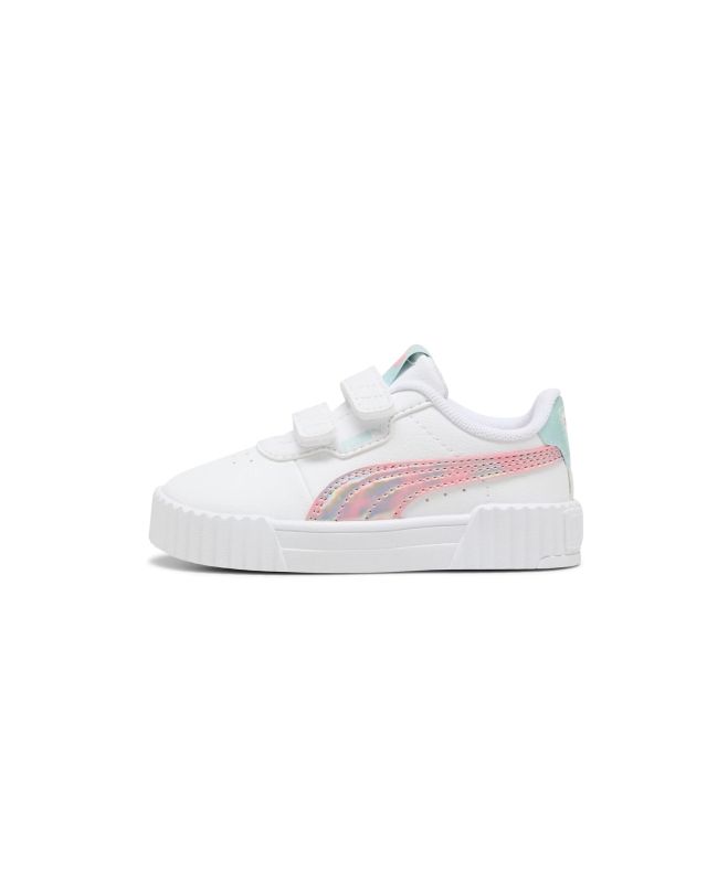 Product: PUMA - Scarpa da bambina bianca con dettagli rosa e azzurro - CARINA 3.0 SPACE BELLE V INF (1 of 7)