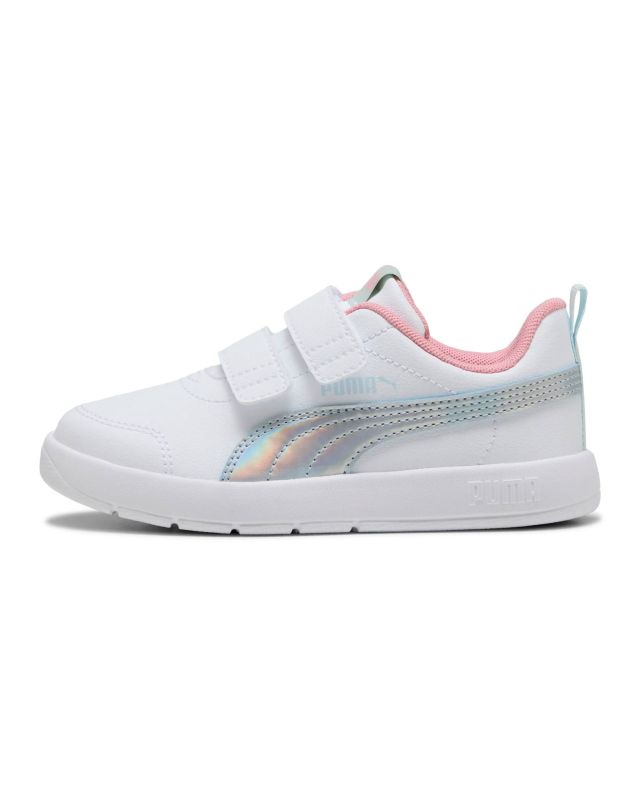 Product: PUMA -  SNEAKERS BIMBA BIANCA E GRIGIA COURTFLEX V3 SPACE BELLE DAL 28 AL 35-  404345-01 (1 of 6)