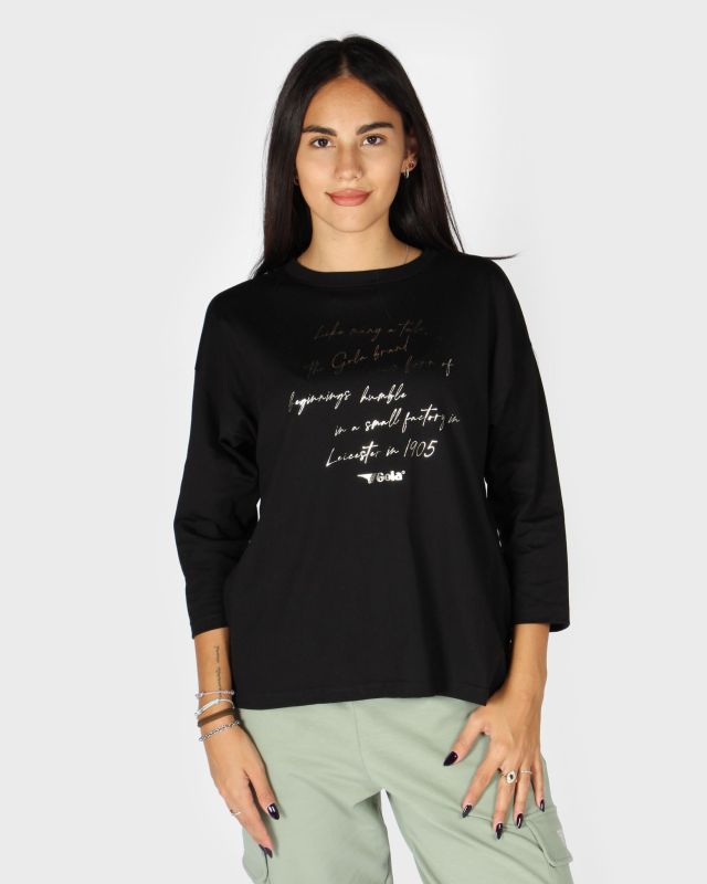 Product: GOLA - TSHIRT NERA MANICA A 3/4 CON SCRITTE (1 of 12)