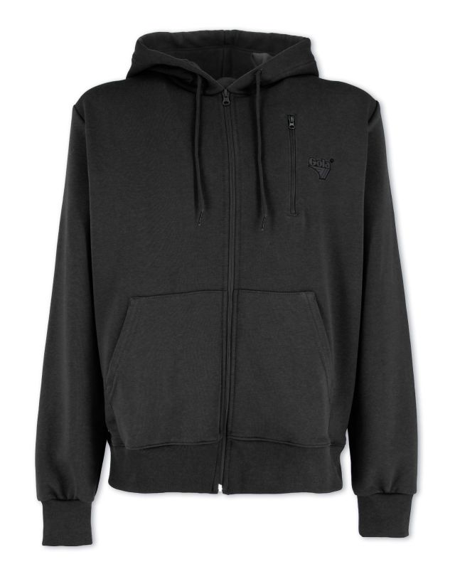 Product: GOLA - FELPA NERA DA UOMO CON ZIP E CAPPUCCIO (1 of 8)