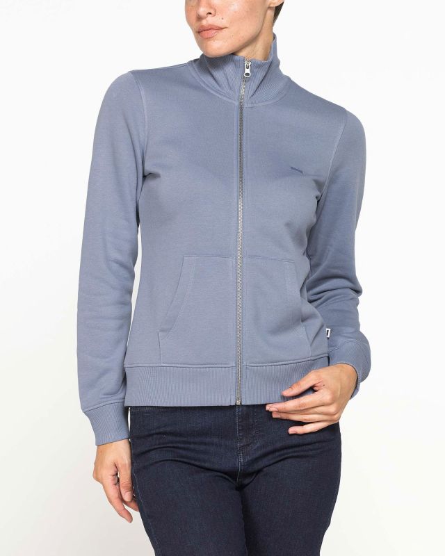Product: CARRERA - FELPA CELESTE FULL ZIP COLLO ALTO IN TESSUTO FELPATO (1 of 4)