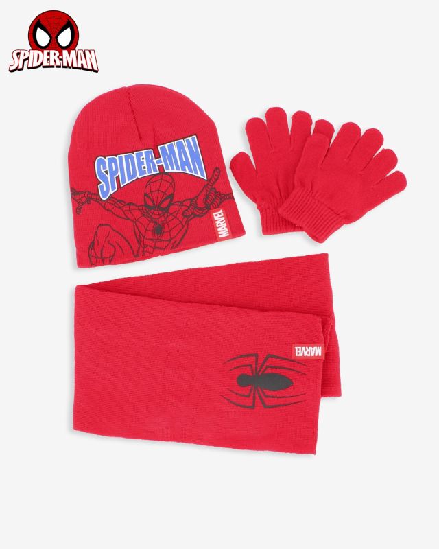 Product: SPIDERMAN - Completo rosso da bimbo cuffia+sciarpa+guanti (1 of 3)