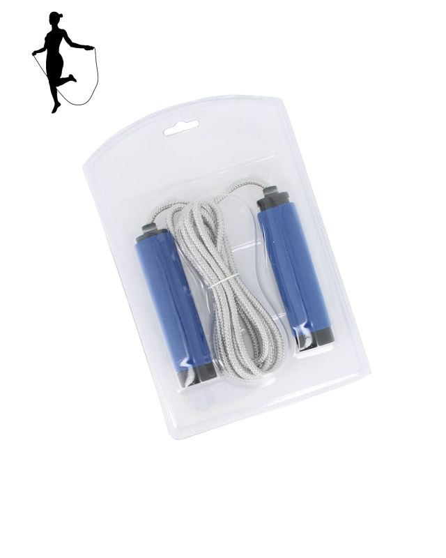 Product: Corda per saltare blu regolabile con impugnatura in schiuma