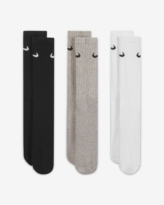 Product: NIKE - Set 3 paia calzini tricolore bianco nero e grigio (1 of 4)
