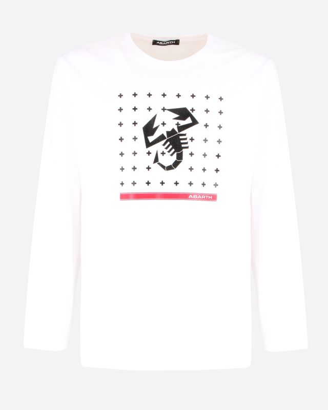 Product: ABARTH - MAGLIA MANICA LUNGA BIANCA DA UOMO CON STAMPA (1 of 3)