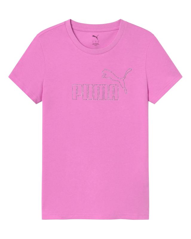 Product: PUMA - T-SHIRT ROSA ESSENTIAL DA DONNA CON LOGO STRASS 693519-74