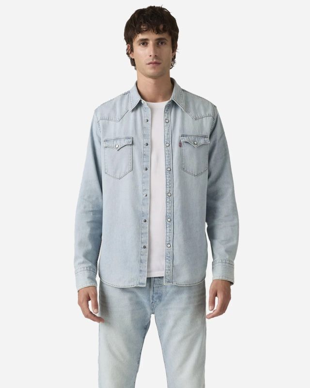 Product: CAMICIA ML BARSTOW WESTERN MED.INDIGO (1 of 5)