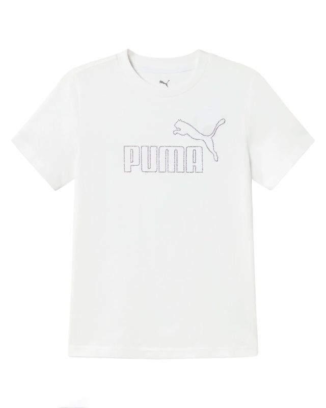 Product: PUMA - T-SHIRT BIANCA ESSENTIAL DA RAGAZZA (7 - 16 ANNI)  CON LOGO STRASS 693852-02