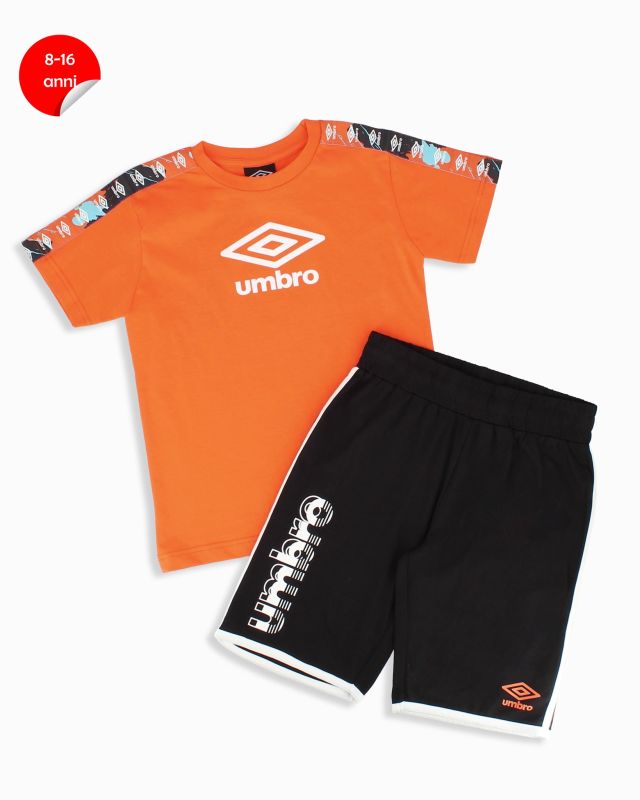 Product: UMBRO - Completo mezza manica ragazzo 8-16 anni arancione in cotone (1 of 2)