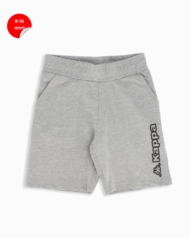 Product: KAPPA - Bermuda ragazzi 8-16 anni grigio con scritta laterale (1 of 2)