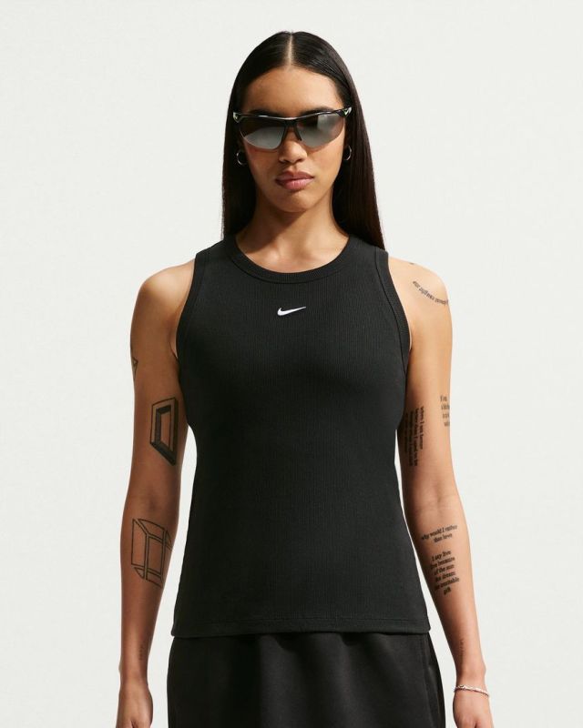 Product: NIKE – CANOTTA  SPORTSWEAR ADERENTE A COSTINE NERA DA DONNA – IH7956/010 (1 of 4)