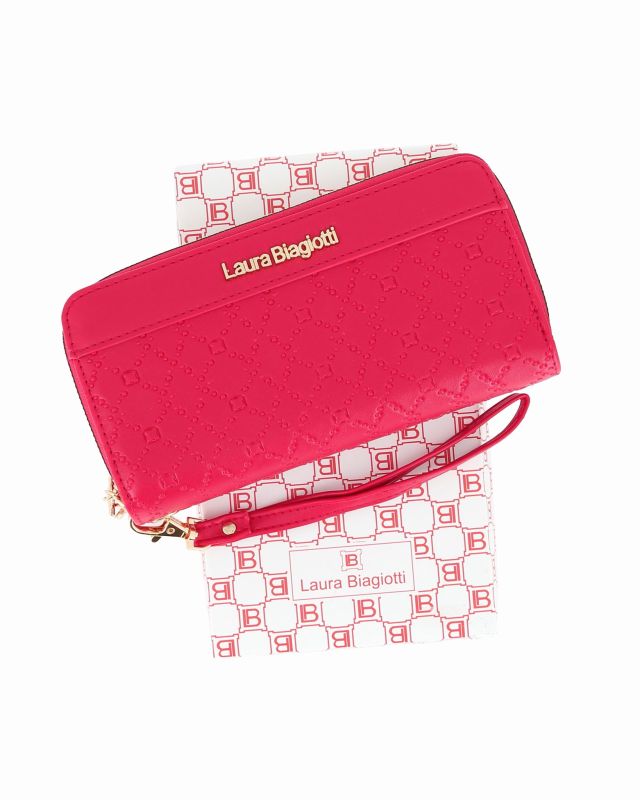 Product: LAURA BIAGIOTTI - Portafoglio rosso con due scomparti principali, polsiera removibile (1 of 3)