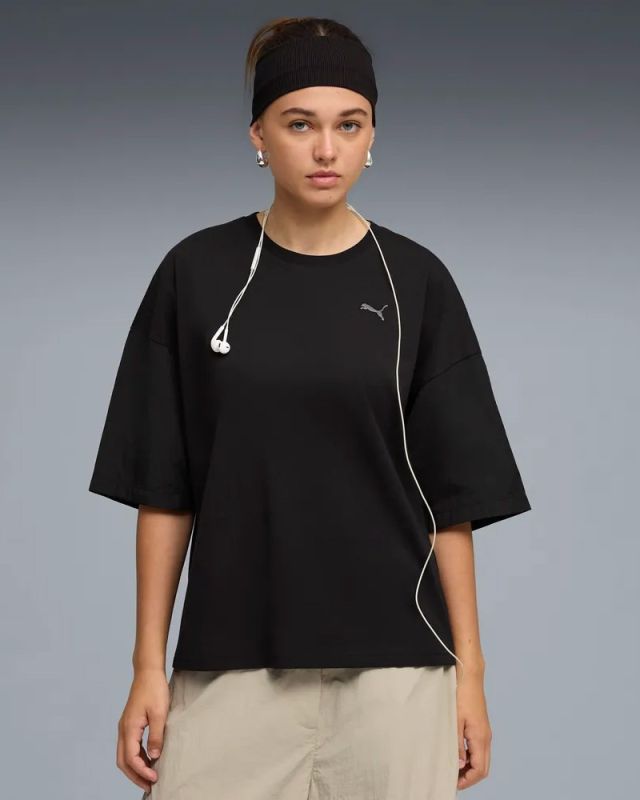 Product: PUMA - T-SHIRT NERA  OVERSIZED HER TEE DA DONNA, 691883-01 (1 of 5)