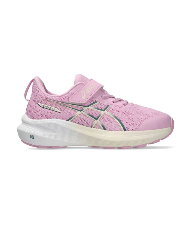 Product: ASICS - SNEAKERS KIDS GT-1000 14 PS DAL  28.5 AL 35 ROSA CON DETTAGLI  BIANCHI E GRIGI, 1014A381_701 (1 of 7)