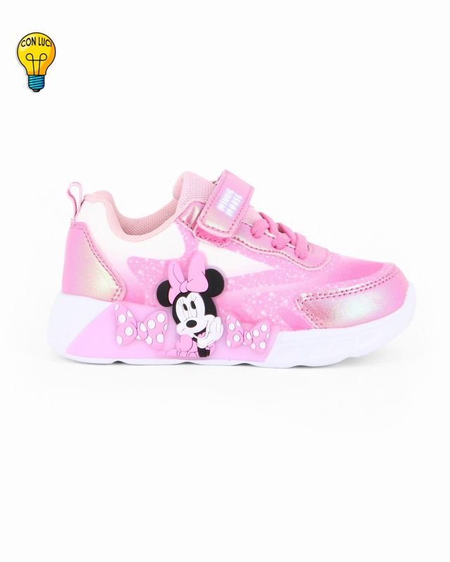 Product: MINNIE - Sneakers rosa da bimba con luci e strappo, numerata 24/30 (1 of 5)