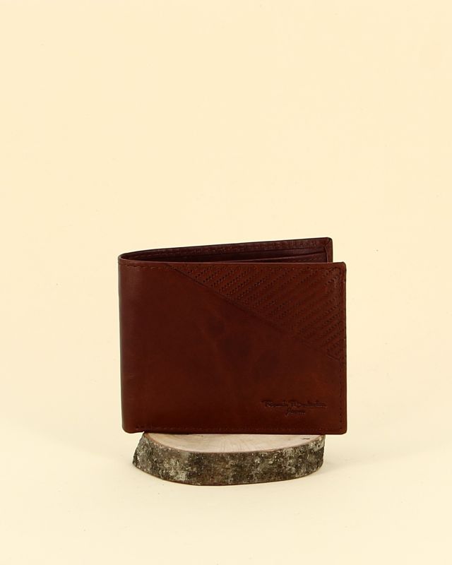 Product: Portafoglio uomo marrone  con ribaltina, portaspicci e portacarte in VERA PELLE- Renato Balestra (9 of 12)