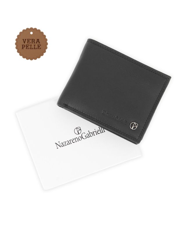 Product: NAZARENO GABRIELLI - Portafoglio nero da uomo in VERA PELLE (5 of 8)