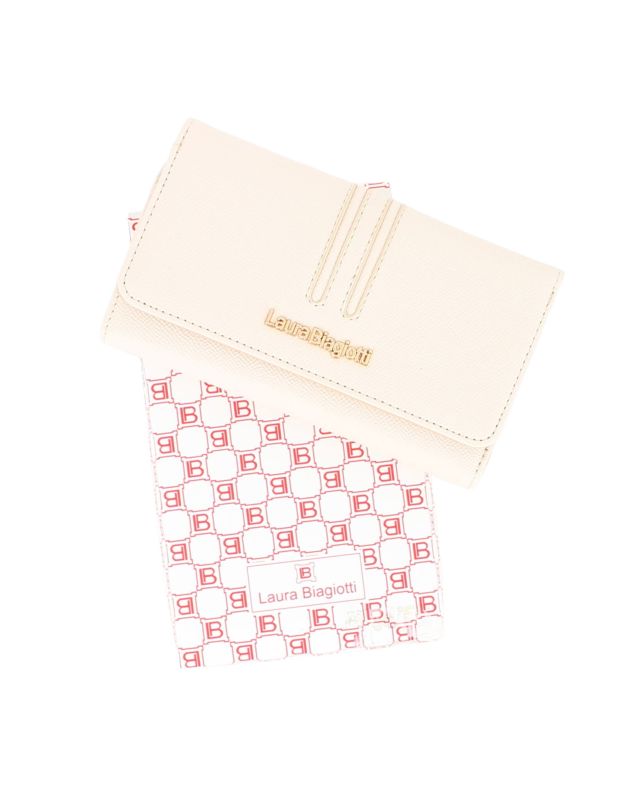 Product: LAURA BIAGIOTTI - Portafoglio panna con patta (1 of 3)