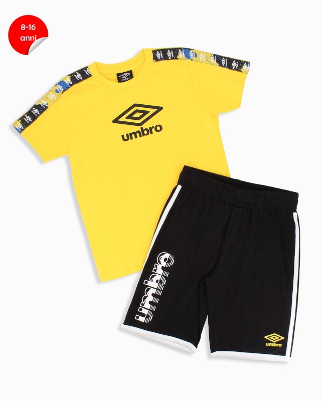 Product: UMBRO - Completo mezza manica ragazzo 8-16 anni giallo in cotone (1 of 2)