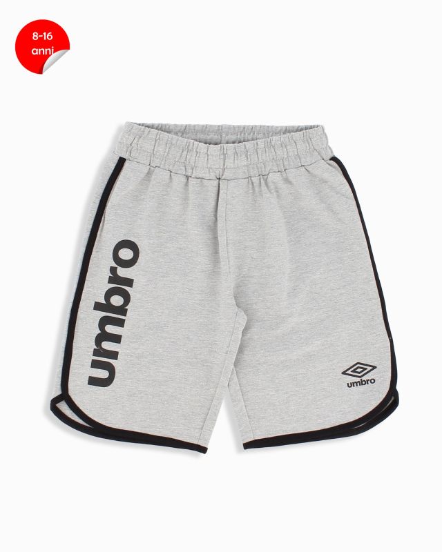 Product: UMBRO - Bermuda ragazzi 8-16 anni grigio in cotone (1 of 3)