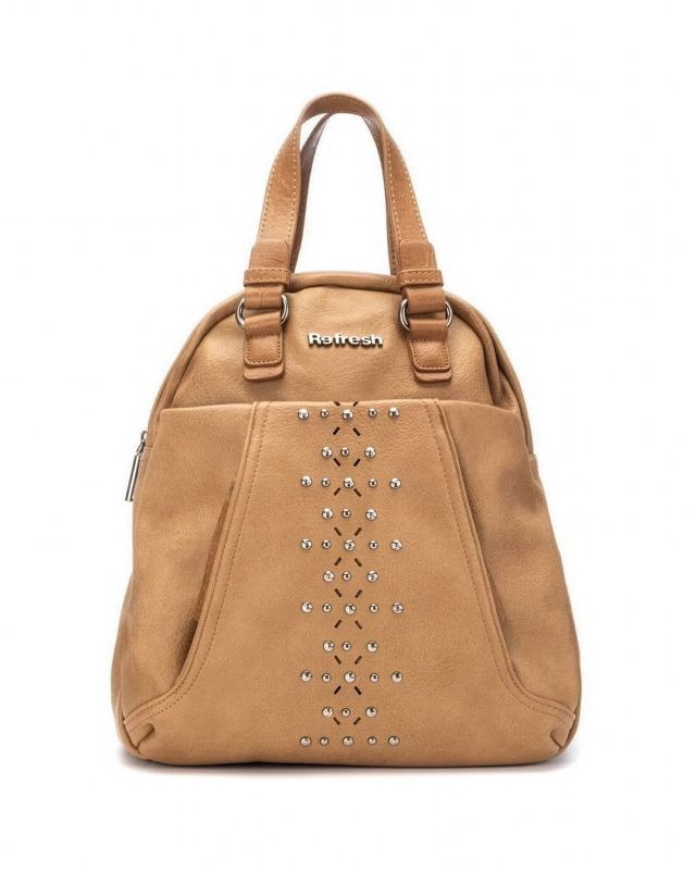 Product: REFRESH - Zaino camel tasche frontali e borchie (1 of 4)