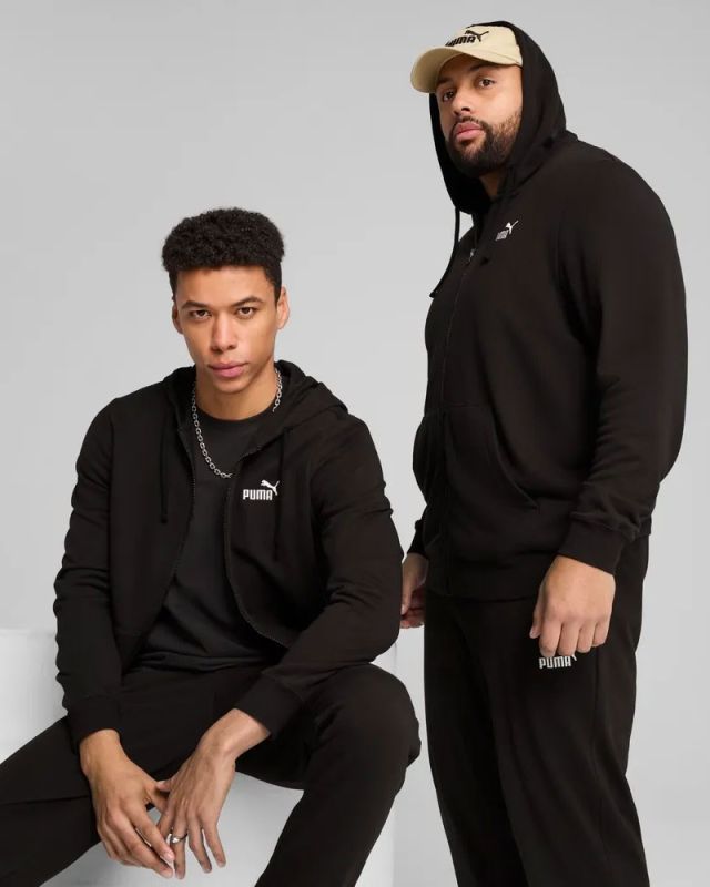 Product: PUMA - FELPA CON CAPPUCCIO NERA ESSENTIAL N. 1 LOGO FZ HD - DA UOMO, 682588-01 (1 of 7)