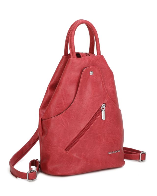 Product: NARDINI - Zaino rosso due manici con tasca frontale e spalline regolabili con zip (1 of 3)