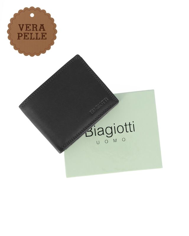 Product: LAURA BIAGIOTTI - Portafoglio nero da uomo in VERA PELLE (5 of 12)