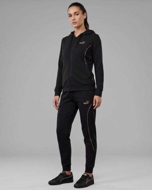 Product: PUMA -TUTA COMPLETA  CON CAPPUCCIO NERA HD GRAPHIC TRACKSUIT DA DONNA, 694708-01 (1 of 4)