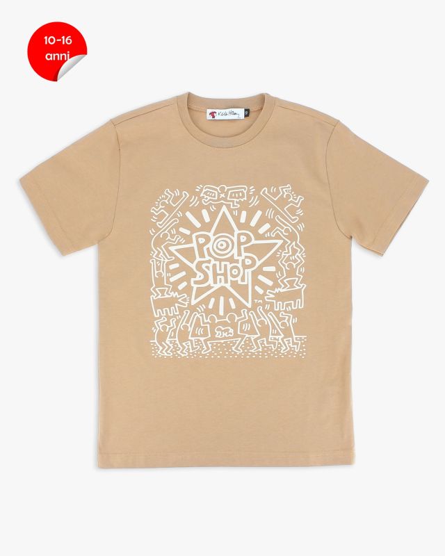 Product: KEITH HARING - TSHIRT MANICA CORTA BEIGE IN COTONE PER RAGAZZI (1 of 2)