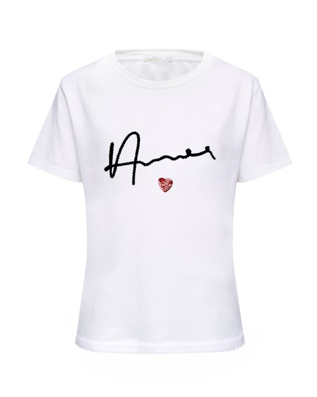 Product: BACHATA -Tshirt manica corta con scritta (1 of 2)