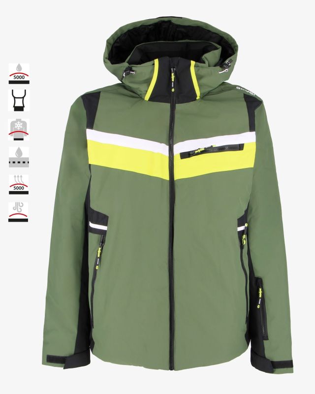 Product: BRUGI - GIACCA DA SCI UOMO VERDE, GIALLA, BIANCA E NERA  5000,AJ1E-T62K (1 of 7)