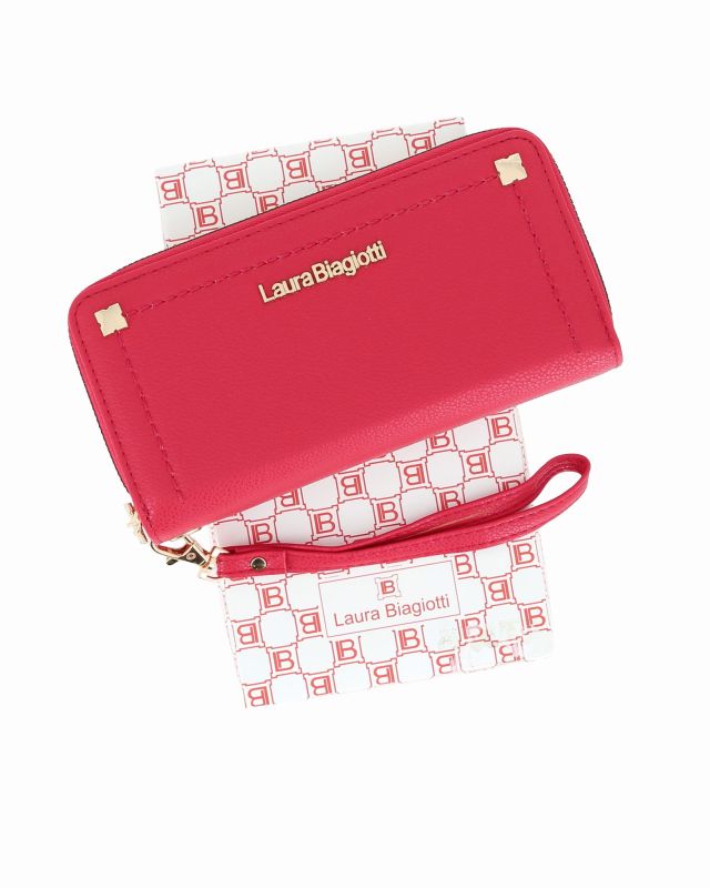Product: LAURA BIAGIOTTI - Portafoglio rosso con due scomparti principali, polsiera removbiile (1 of 3)