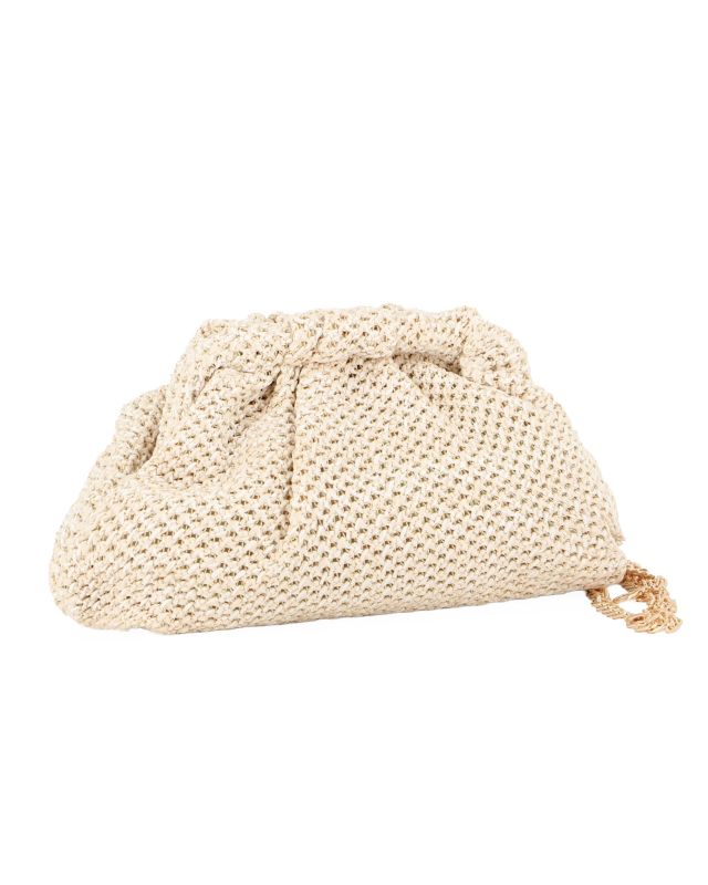 Product: DIVAS - Borsa pochette beige intrecciata effetto paglia (13 of 20)