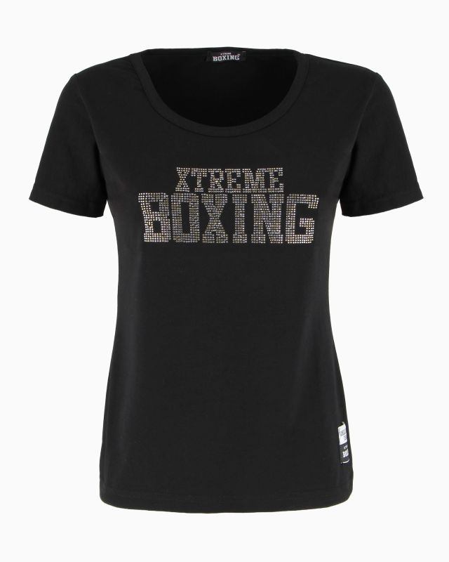 Product: XTREME BOXING - TSHIRT NERA DA DONNA CON LOGO STRASS (1 of 4)