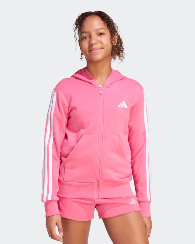 Product: ADIDAS - FELPA ROSA HOODED TRACK TOP PER RAGAZZI CON ZIP E CAPPUCCIO - KC8736 (1 of 6)