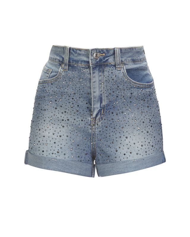Product: BACHATA - Short blu jeans con strass (1 of 2)
