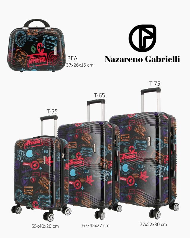 Product: NAZARENO GABRIELLI - TROLLEY 4 RUOTE IN ABS CON STAMPE (1 of 6)